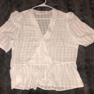 Ophelia Rose blouse in white puffy sleeves!